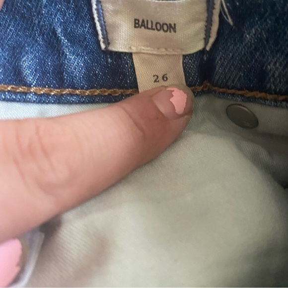 Madewell Women’s 26 Balloon Blue Loose Fit Cropped Length Jeans - Picture 4 of 5